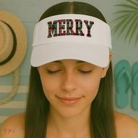 Merry Plaid Holiday Christmas Visor thumb 2