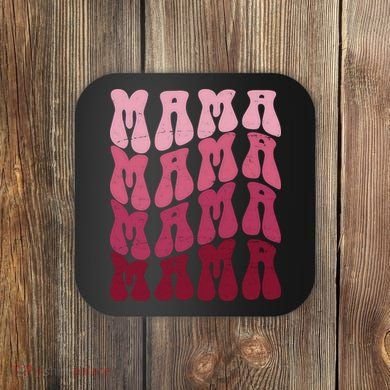 Mama Pink Hippie Retro Coaster