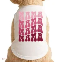 Mama Pink Hippie Retro Doggie Tank thumb 0