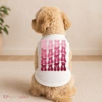 Mama Pink Hippie Retro Doggie Tank thumb 2