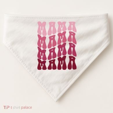 Mama Pink Hippie Retro USA-Made Doggie Bandana