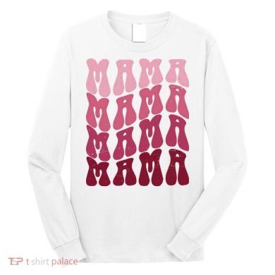 Mama Pink Hippie Retro Long Sleeve Shirt
