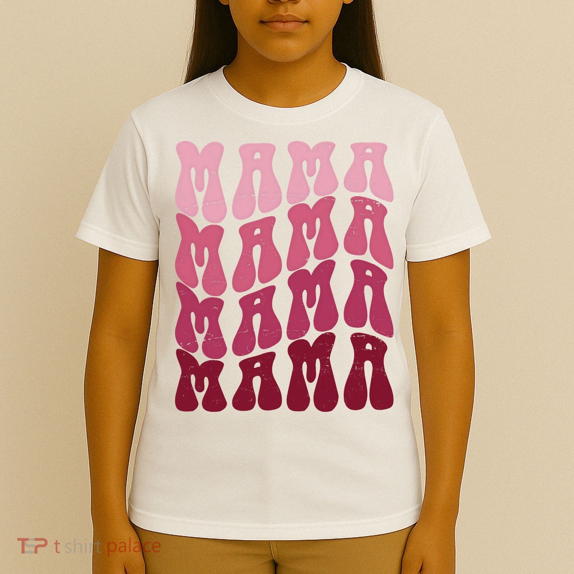 Mama Pink Hippie Retro T-Shirt