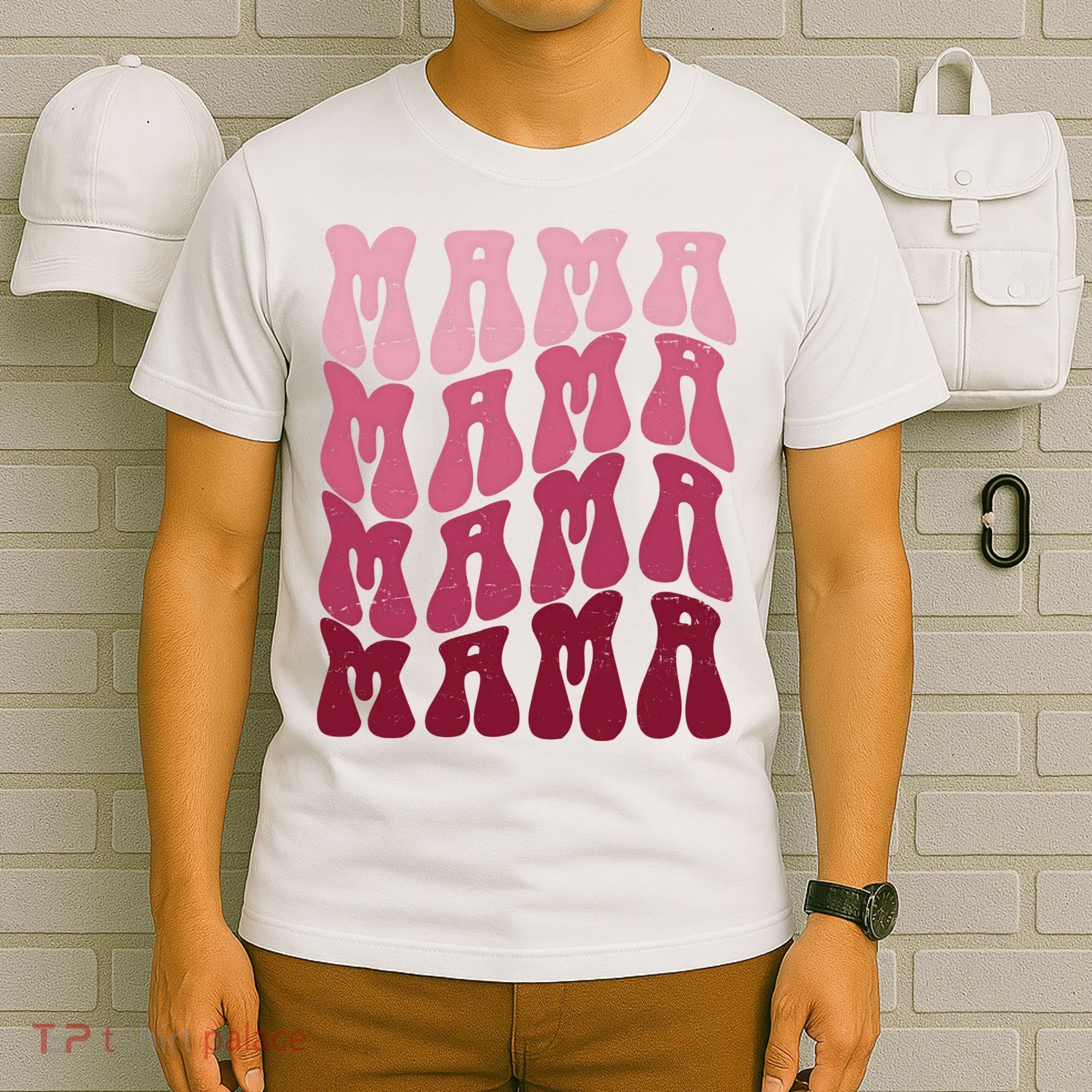 Mama Pink Hippie Retro T-Shirt