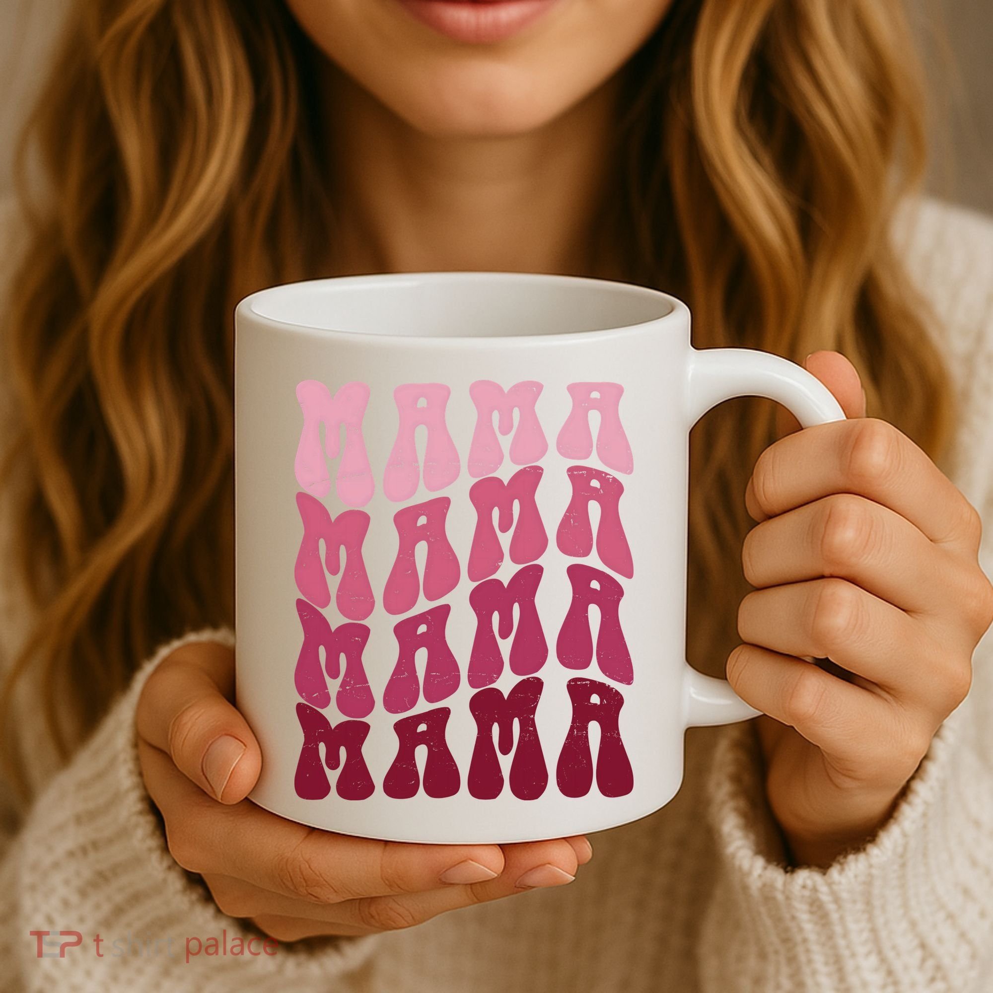 Mama Pink Hippie Retro Coffee Mug