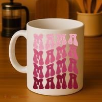 Mama Pink Hippie Retro Coffee Mug thumb 4