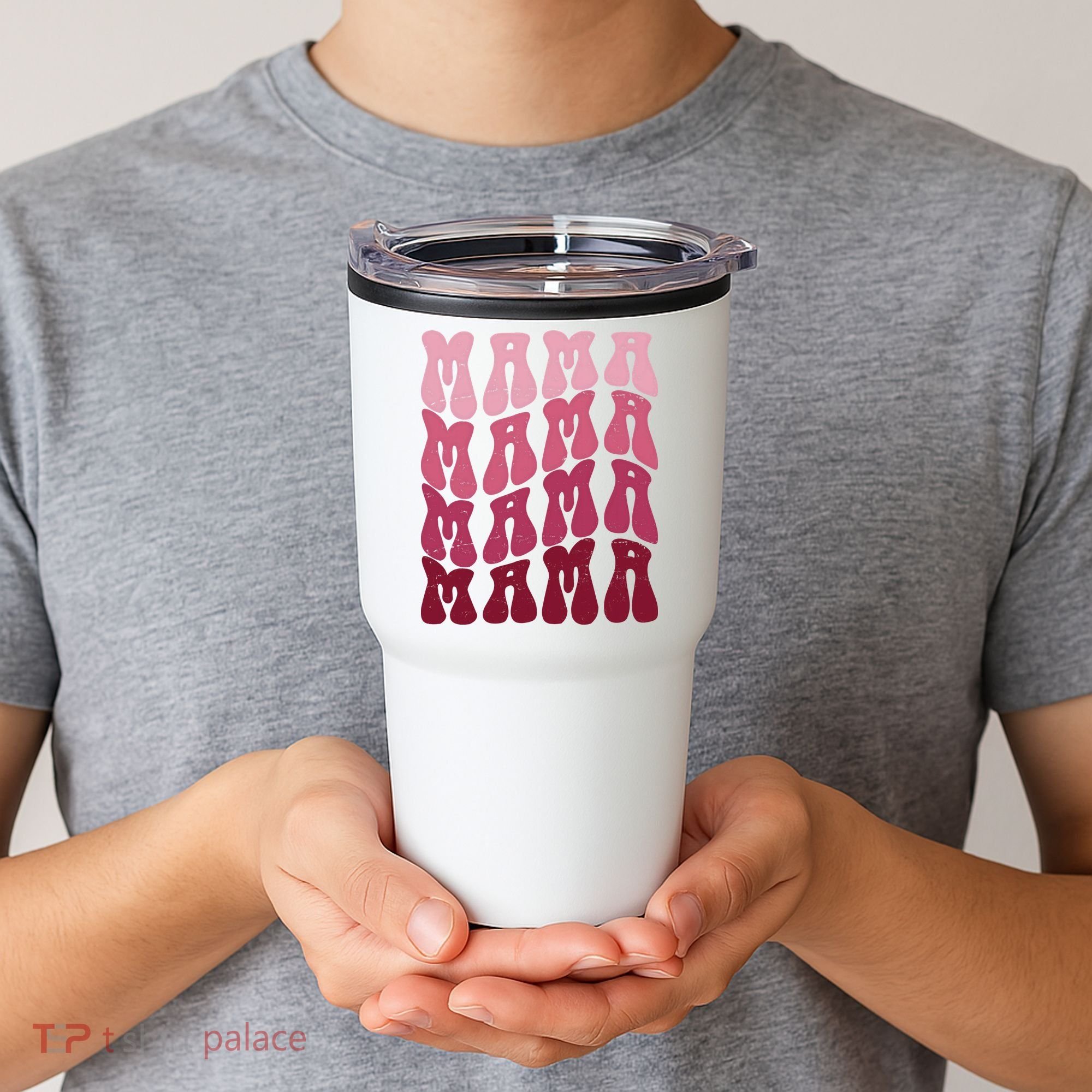 Mama Pink Hippie Retro Tumbler