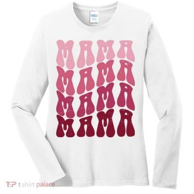 Mama Pink Hippie Retro Women's Long Sleeve Shirt