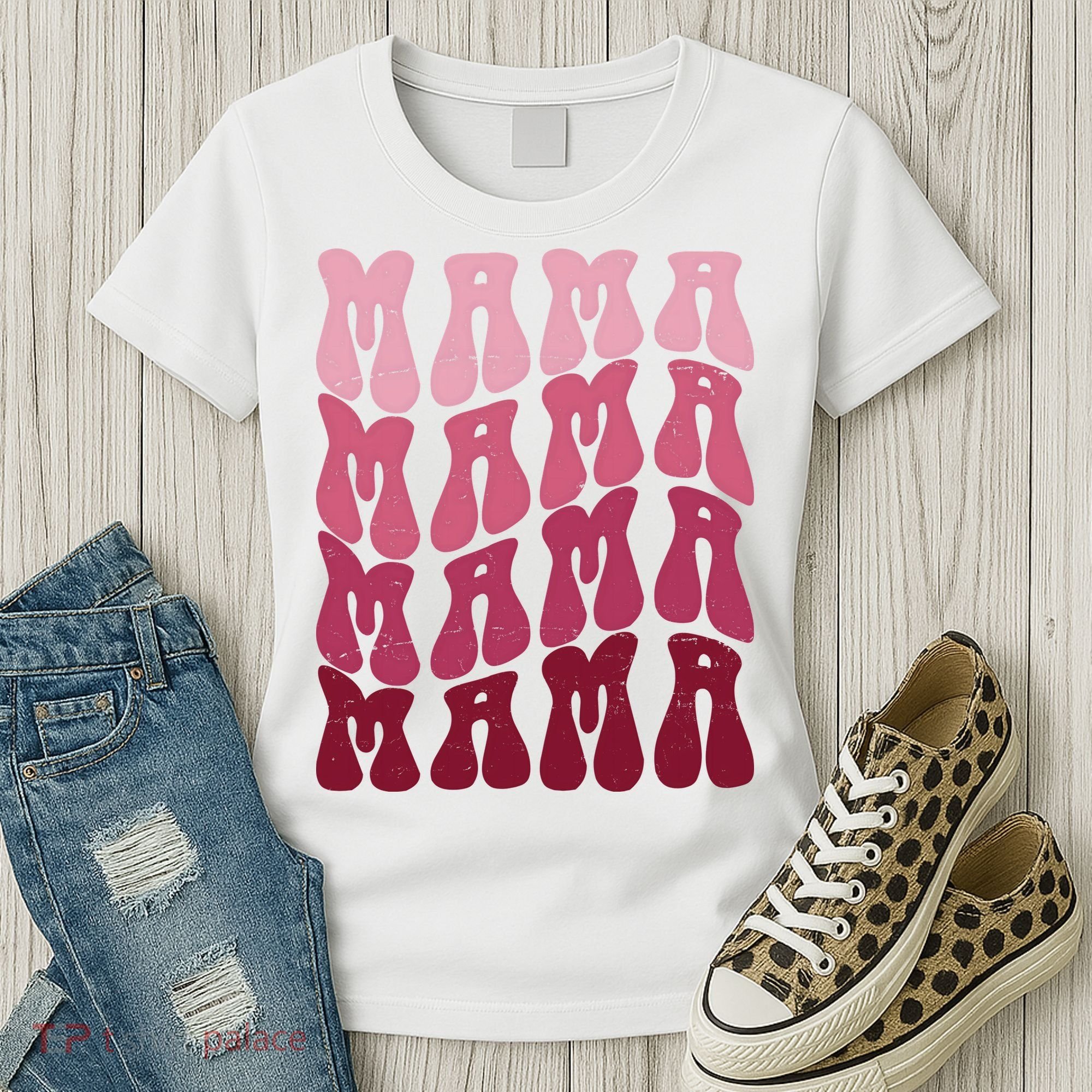 Mama Pink Hippie Retro Women's T-Shirt