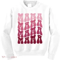 Mama Pink Hippie Retro Kids Sweatshirt thumb 0