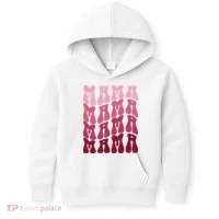Mama Pink Hippie Retro Kids Hoodie thumb 0