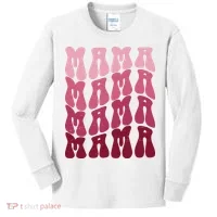 Mama Pink Hippie Retro Kids Long Sleeve Shirt thumb 0