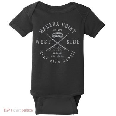 Makaha Point Hawaii Surf Club Baby Bodysuit