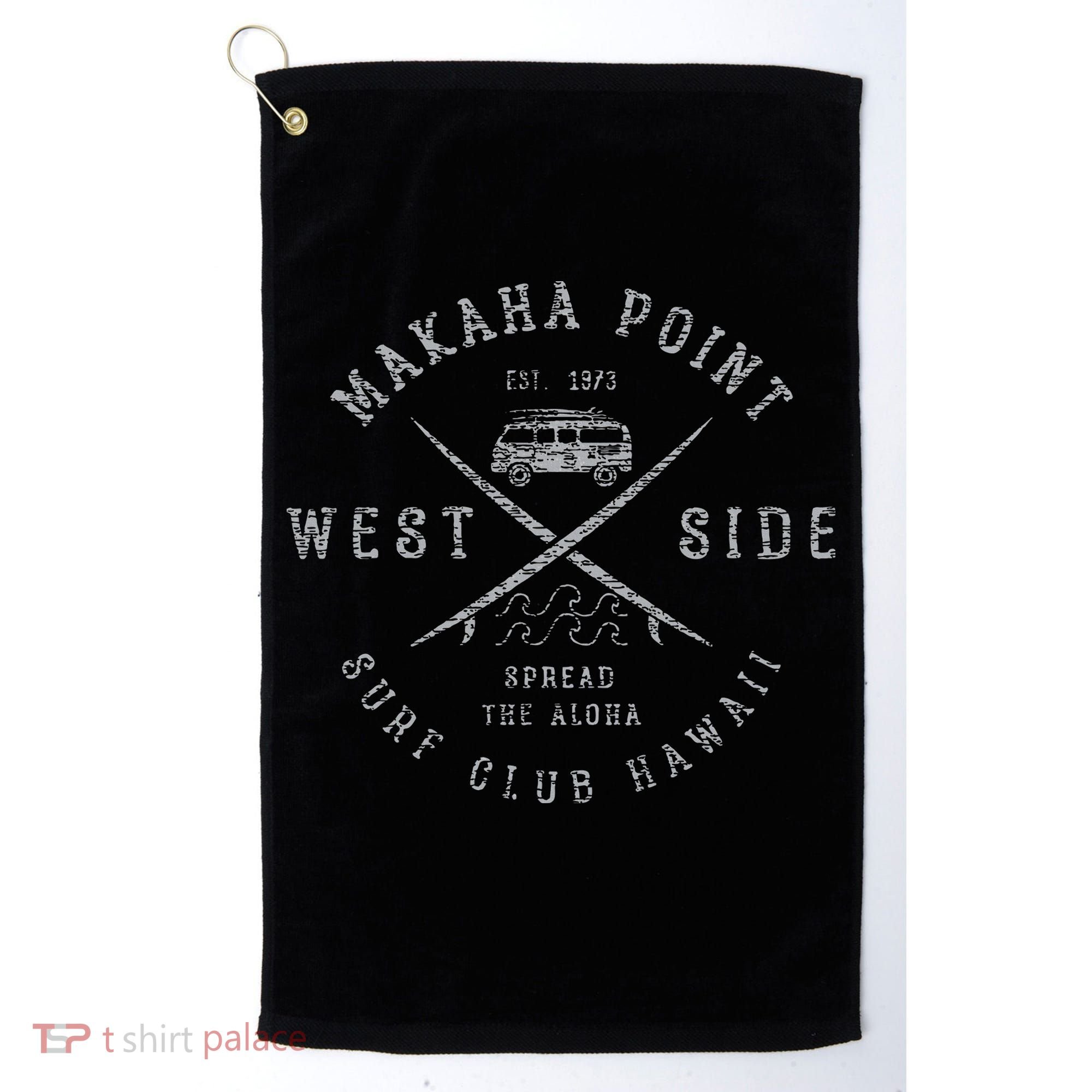 Makaha Point Hawaii Surf Club Golf Towel