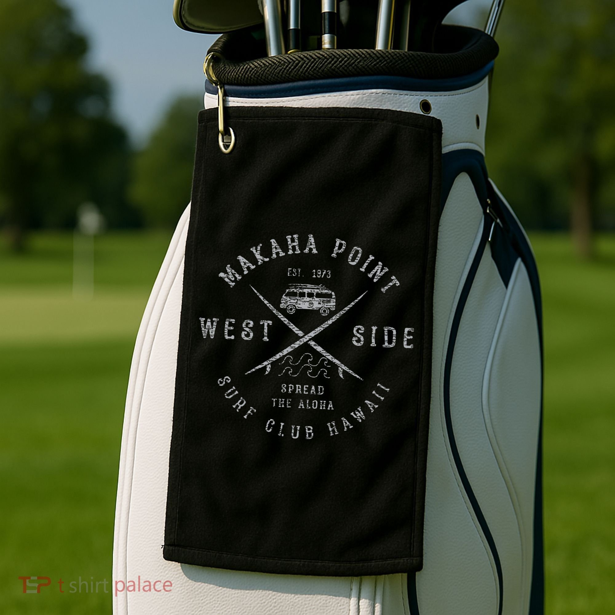 Makaha Point Hawaii Surf Club Golf Towel