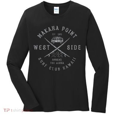 Makaha Point Hawaii Surf Club Women's Long Sleeve Shirt