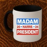 Madam President Harris Vote Kamala Harris 2024 Election Coffee Mug thumb 2