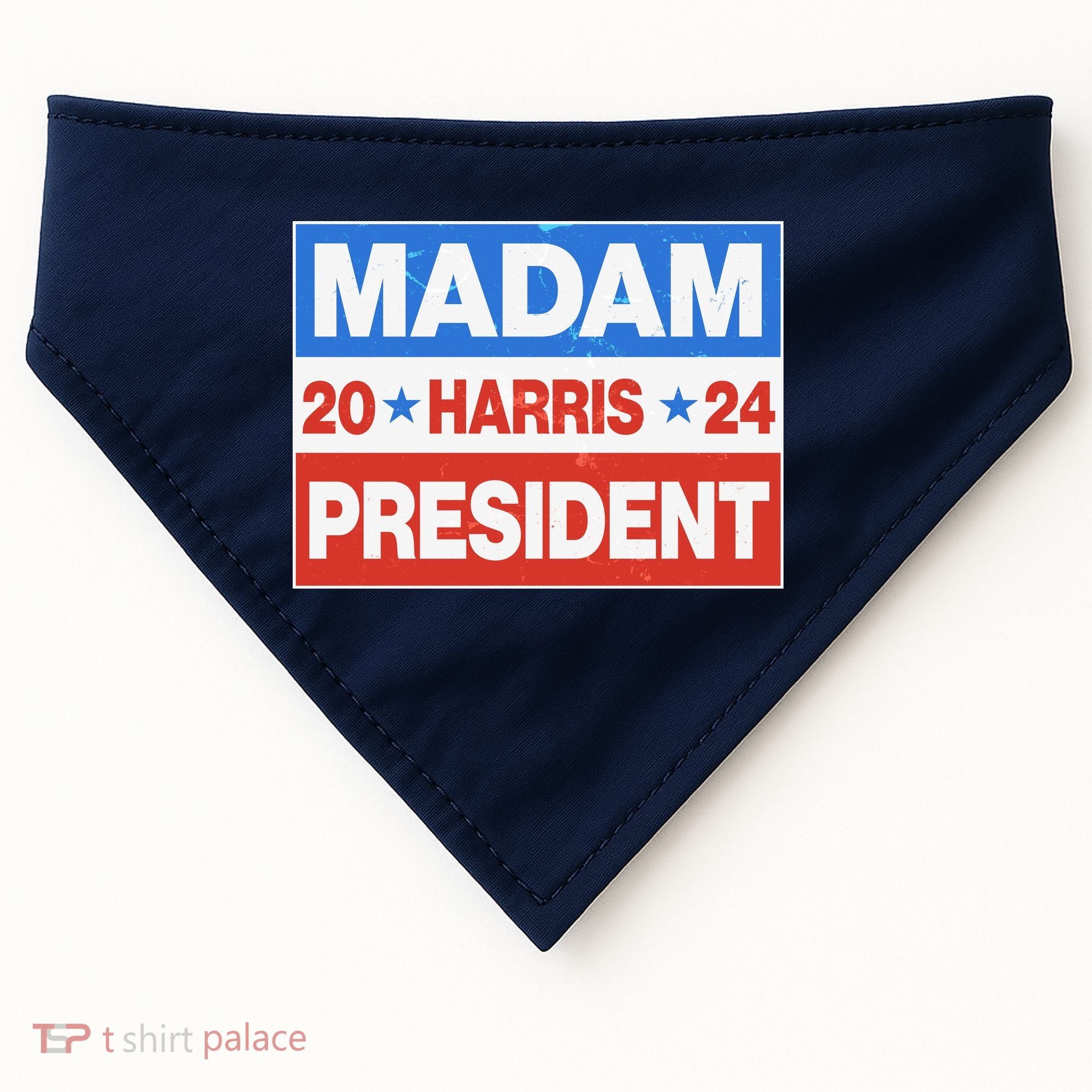 Madam President Harris Vote Kamala Harris 2024 Election USA-Made Doggie Bandana