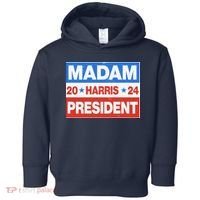 Madam President Harris Vote Kamala Harris 2024 Election Toddler Hoodie thumb 0