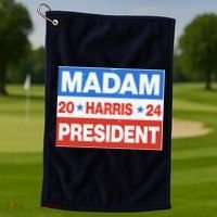 Madam President Harris Vote Kamala Harris 2024 Election Golf Towel thumb 1