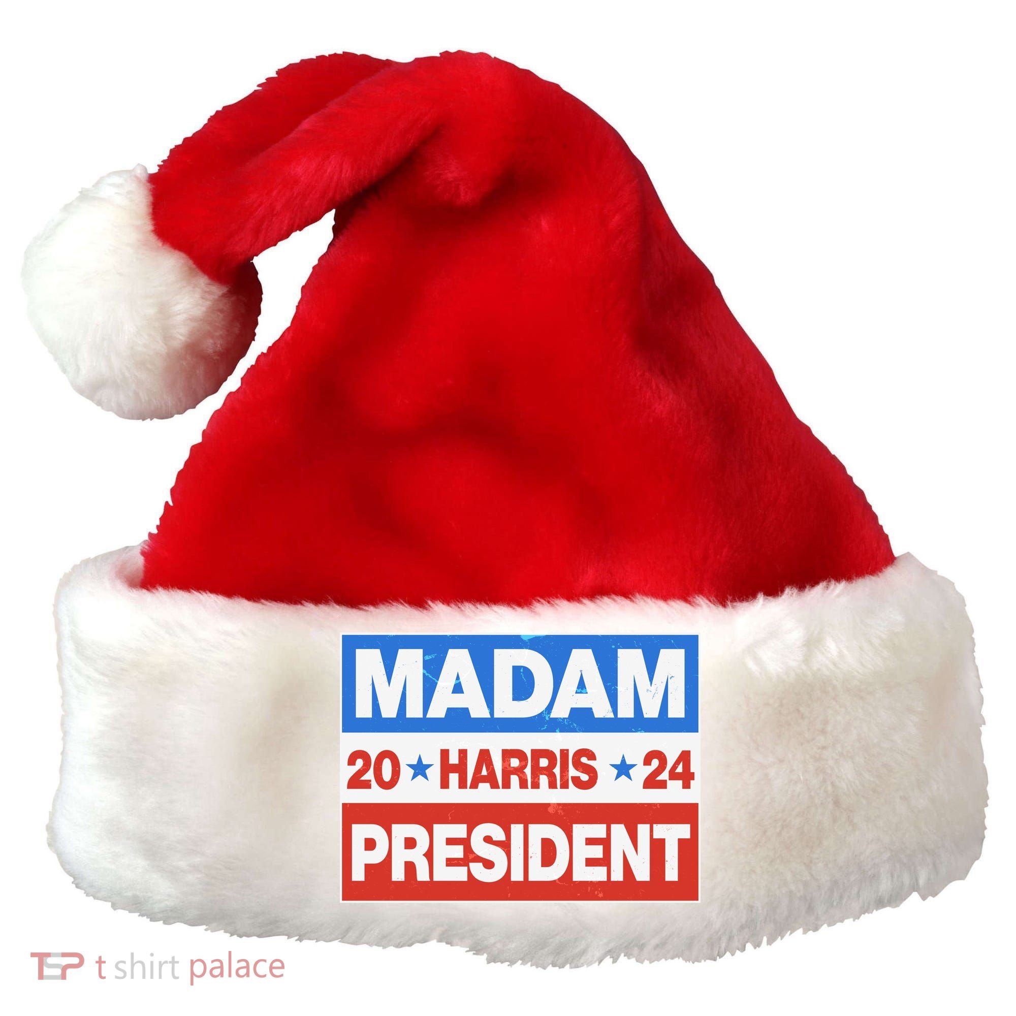 Madam President Harris Vote Kamala Harris 2024 Election Santa Hat