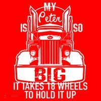 My Peter Is So Big Truck Driver Santa Hat thumb 1