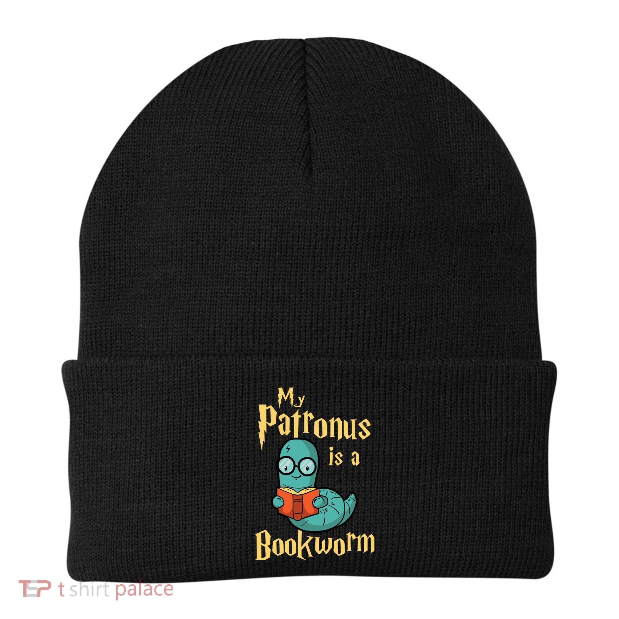 My Patronus Is A Bookworm Gift Funny Book Lover Gift And Reading Great Gift Beanie