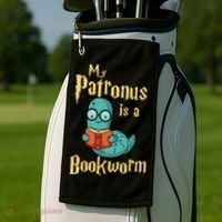 My Patronus Is A Bookworm Gift Funny Book Lover Gift And Reading Great Gift Golf Towel thumb 2