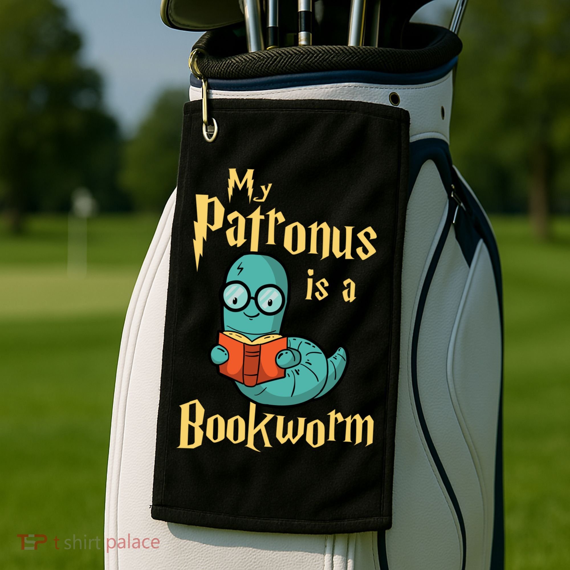 My Patronus Is A Bookworm Gift Funny Book Lover Gift And Reading Great Gift Golf Towel