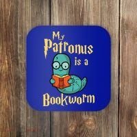 My Patronus Is A Bookworm Gift Funny Book Lover Gift And Reading Great Gift Coaster thumb 0