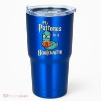 My Patronus Is A Bookworm Gift Funny Book Lover Gift And Reading Great Gift Tumbler thumb 0