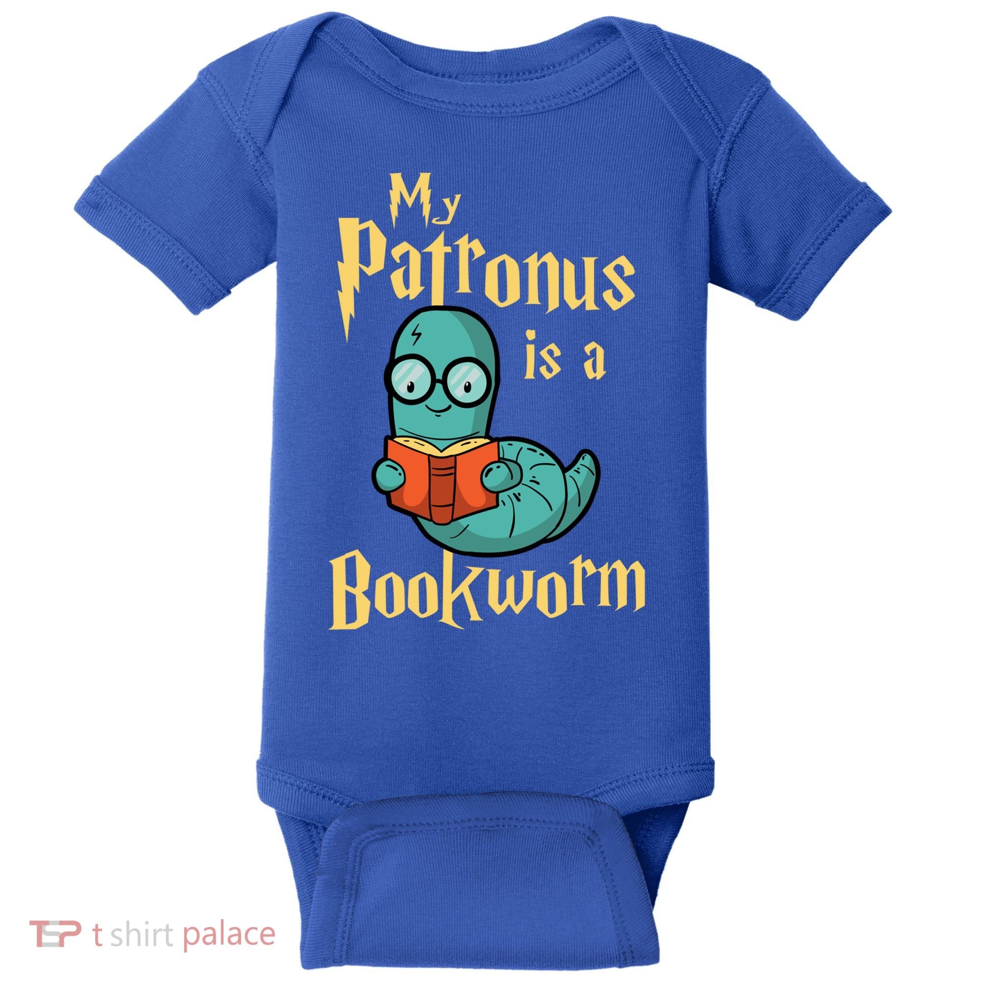 My Patronus Is A Bookworm Gift Funny Book Lover Gift And Reading Great Gift Baby Bodysuit