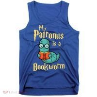 My Patronus Is A Bookworm Gift Funny Book Lover Gift And Reading Great Gift Tank Top thumb 0