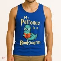 My Patronus Is A Bookworm Gift Funny Book Lover Gift And Reading Great Gift Tank Top thumb 3