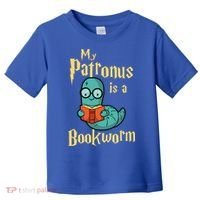 My Patronus Is A Bookworm Gift Funny Book Lover Gift And Reading Great Gift Toddler T-Shirt thumb 0