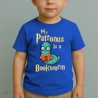 My Patronus Is A Bookworm Gift Funny Book Lover Gift And Reading Great Gift Toddler T-Shirt thumb 2