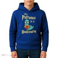 My Patronus Is A Bookworm Gift Funny Book Lover Gift And Reading Great Gift Kids Hoodie thumb 4