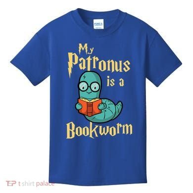 My Patronus Is A Bookworm Gift Funny Book Lover Gift And Reading Great Gift Kids T-Shirt