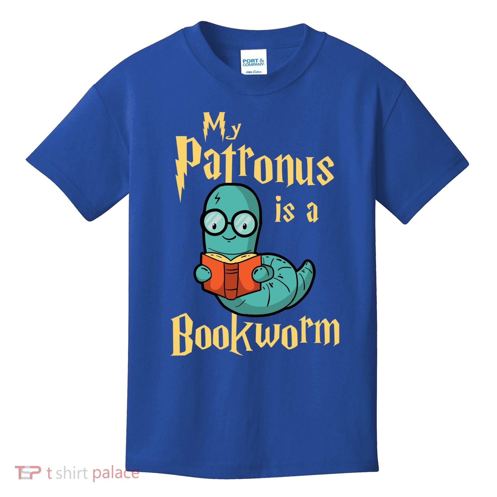 My Patronus Is A Bookworm Gift Funny Book Lover Gift And Reading Great Gift Kids T-Shirt