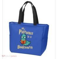 My Patronus Is A Bookworm Gift Funny Book Lover Gift And Reading Great Gift Tote Bag thumb 3