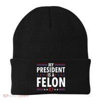 My President Is A Felon Gift Beanie thumb 0
