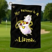 My Patronus Is A Llama Golf Towel thumb 1