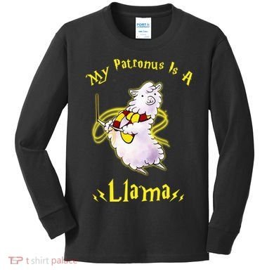 My Patronus Is A Llama Kids Long Sleeve Shirt