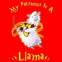 My Patronus Is A Llama Santa Hat thumb 1