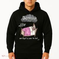 Marcus Pork ItS Depression Time And Forget To Leave The Bed Hoodie thumb 2