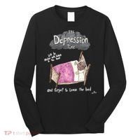 Marcus Pork ItS Depression Time And Forget To Leave The Bed Long Sleeve Shirt thumb 0