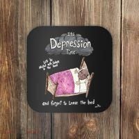 Marcus Pork ItS Depression Time And Forget To Leave The Bed Coaster thumb 0