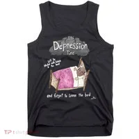 Marcus Pork ItS Depression Time And Forget To Leave The Bed Tank Top thumb 0