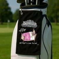 Marcus Pork ItS Depression Time And Forget To Leave The Bed Golf Towel thumb 2