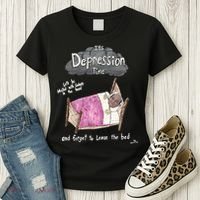 Marcus Pork ItS Depression Time And Forget To Leave The Bed Women's T-Shirt thumb 3